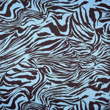 Viskose bedruckt animal Zebra blau schwarz